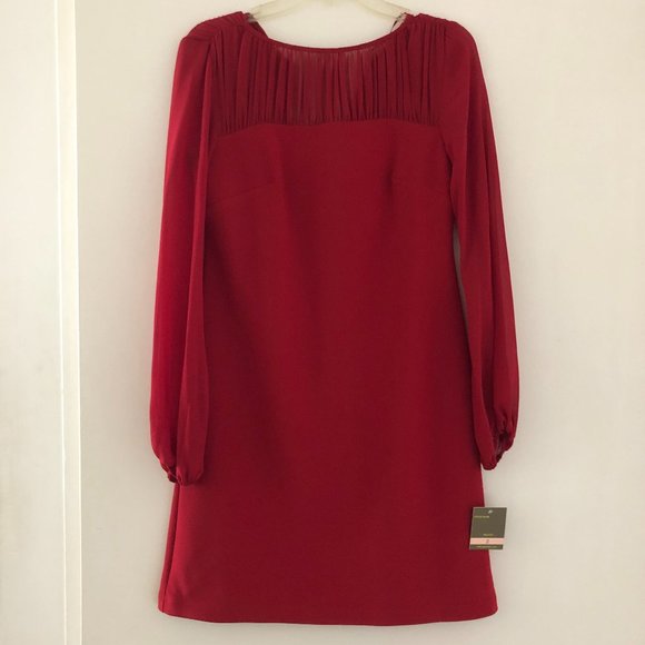 Women's Red Sheath Mini Dress - Picture 1 of 2